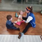staff and child at Let's Play Portsmouth event