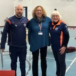 Cllr Horton with CM Sports at Let's Play Portsmouth event