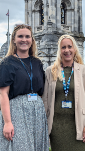 Left to right - Emma Cove and her line manager, Alice Lee