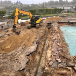 groundwork for the drainage system