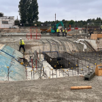 Hilsea Lido. Drainage hole in bottom of pool