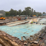 original lagoons will be used as gradual walkways into the pool