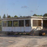 Spectator stand before being demolished