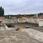 Hilsea Lido. Steel starter bars.