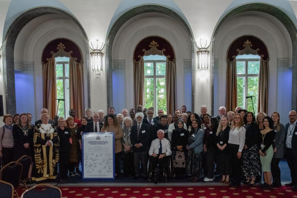 Attendees at the Council of sanctuary event