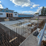 The centre section of the pool has been concreted and is now ready to be rendered.