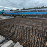 Now the base has been concreted in, the next and final stage will be the sides of the pool. Once this has been done the pool will have reached its final level.