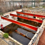 The plant room keeps filling up with sea water due to the original pipes from 1935.