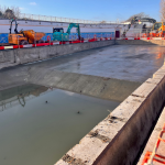 The pool is completely concreted and ready for rendering