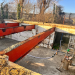 The plant room floor has been concreted and work will be done to reinforce the walls before raising their height
