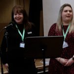 Two female speakers at the social value event
