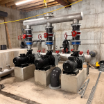 Equipment is being installed in the plant room