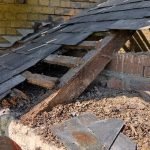 Roof before repairs carried out