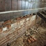 Inside of the chapel with old floor removed