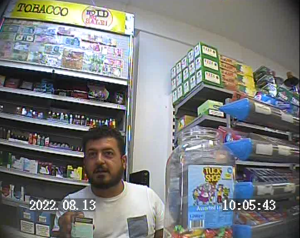 Bestun Ibrahim Mohammad captured on bodyworn camera by Trading Standards