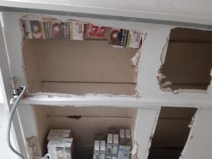 Tobacco hidden in ceiling