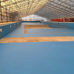 The pool floor is almost finished