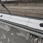 Holes where the handrails will be installed