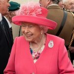 Queen Elizabeth II attending the D‑Day 75 commemorations in Portsmouth.